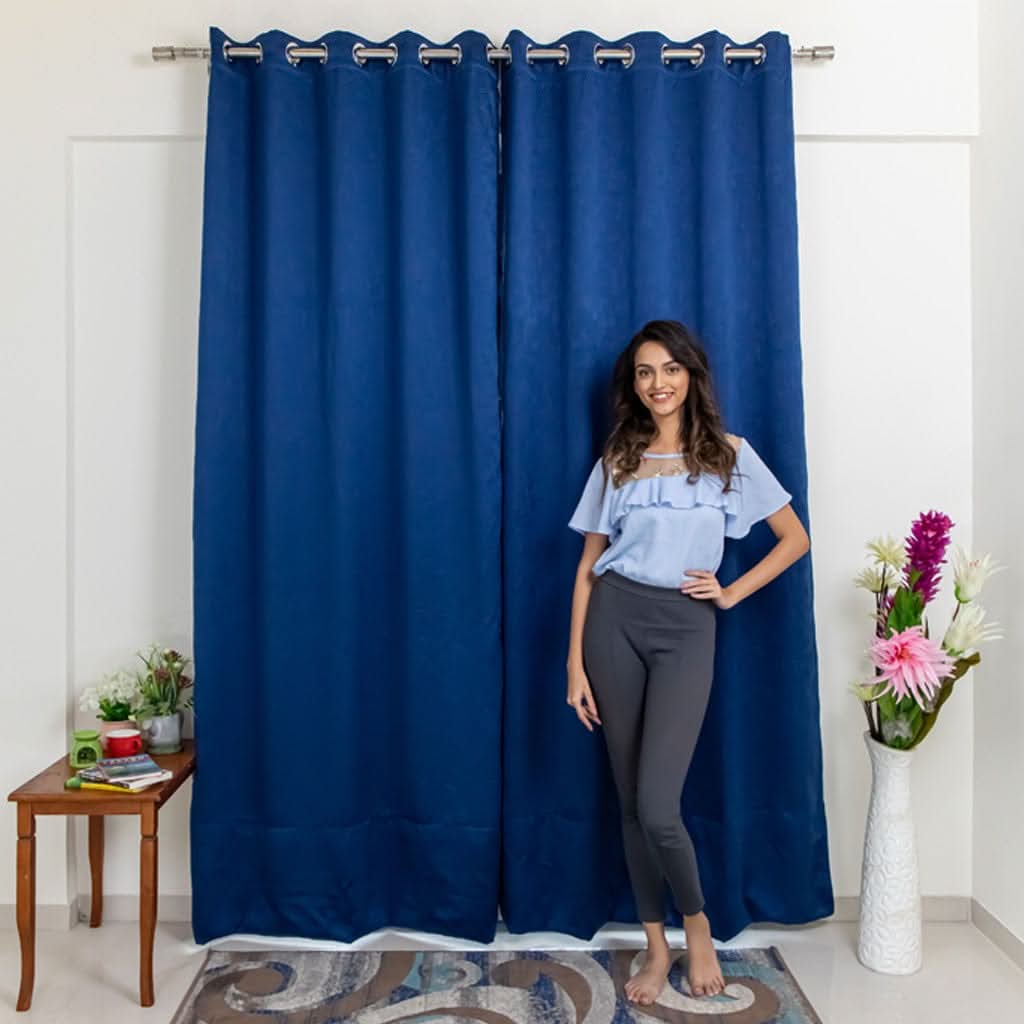 Livpure Sleep Bed & Linen Blackout Curtains (Leaf Pattern)