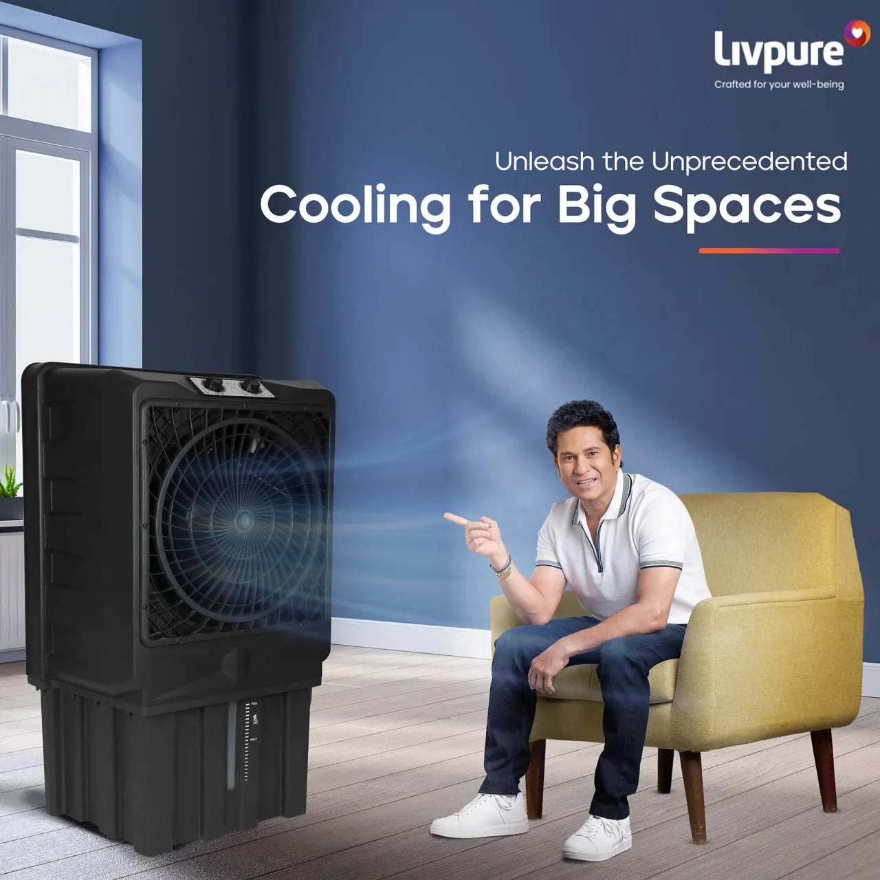 Livpure  Livpure 100 L Desert Air Cooler (Grey, SCORPIO-(GREY))
