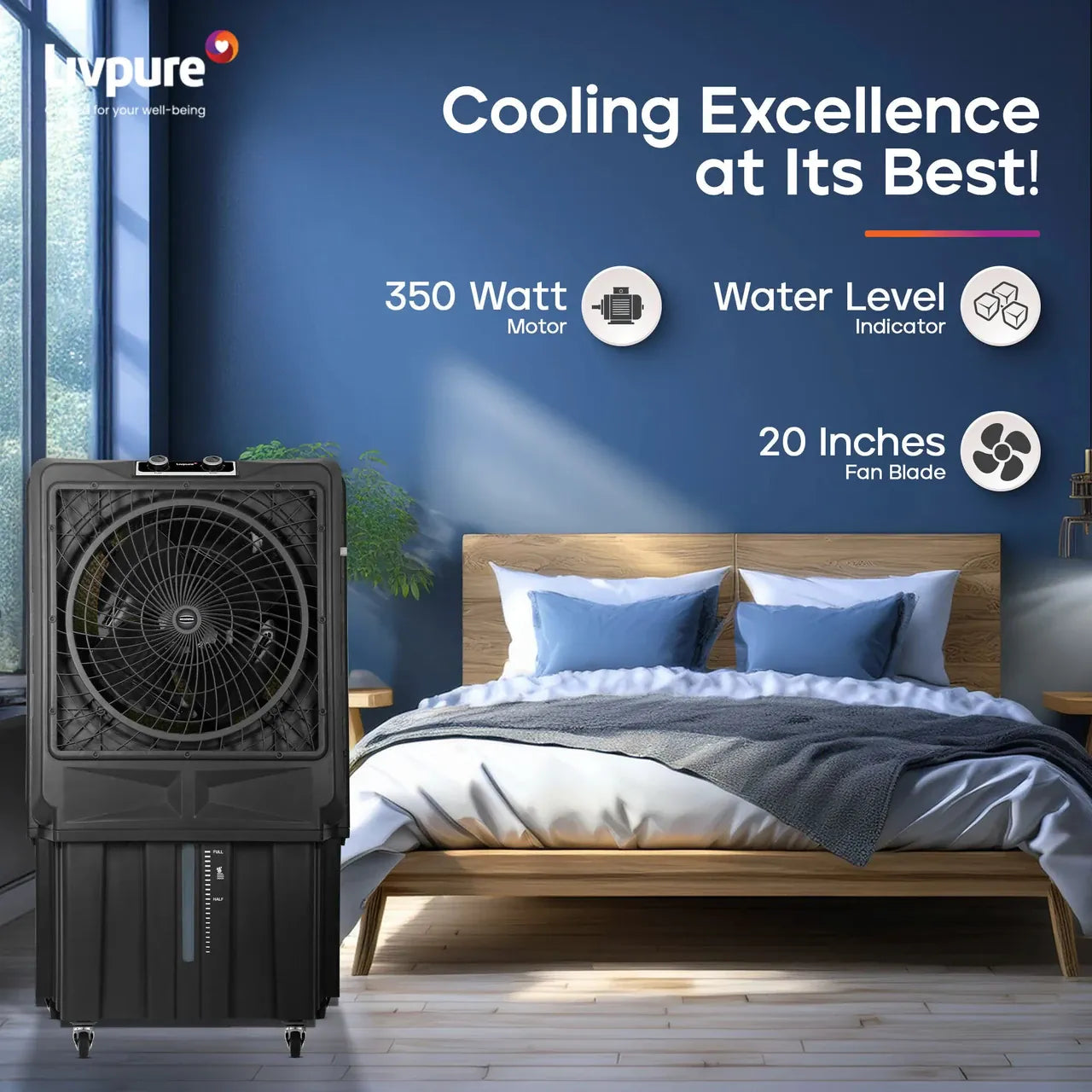 Livpure  Livpure 100 L Desert Air Cooler (Grey, SCORPIO-(GREY))