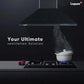 Livpure  LIVPURE AIRIS-NEO-60 Pyramid Shape 60 cm| 3 Layer Baffle Filter|Powerful suction | 5 Years Motor Warranty| Low Noise |LED Lamp | Push Button Control Wall Mounted Black 1000 CMH Chimney