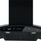 Livpure  LIVPURE Elega-60 Auto Clean Curved Glass 60 cm| 6 Years Motor Warranty|Heat Autoclean| Gesture Control| Baffle Filter|Powerful Suction | Low Noise Wall Mounted Black 1300 CMH Chimney