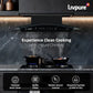 Livpure  LIVPURE Elega-60 Auto Clean Curved Glass 60 cm| 6 Years Motor Warranty|Heat Autoclean| Gesture Control| Baffle Filter|Powerful Suction | Low Noise Wall Mounted Black 1300 CMH Chimney