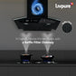 Livpure  LIVPURE Elega-60 Auto Clean Curved Glass 60 cm| 6 Years Motor Warranty|Heat Autoclean| Gesture Control| Baffle Filter|Powerful Suction | Low Noise Wall Mounted Black 1300 CMH Chimney