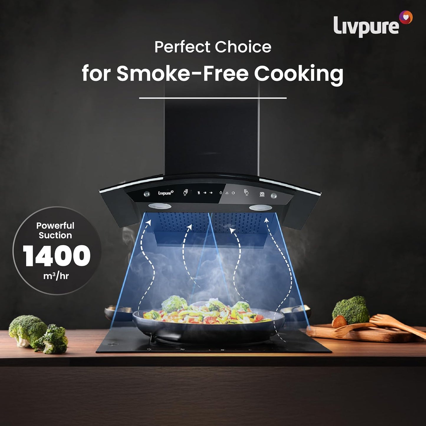 Livpure  Livpure ELEVATE 60 Cm 1400 m3/hr Multi Language Voice Control