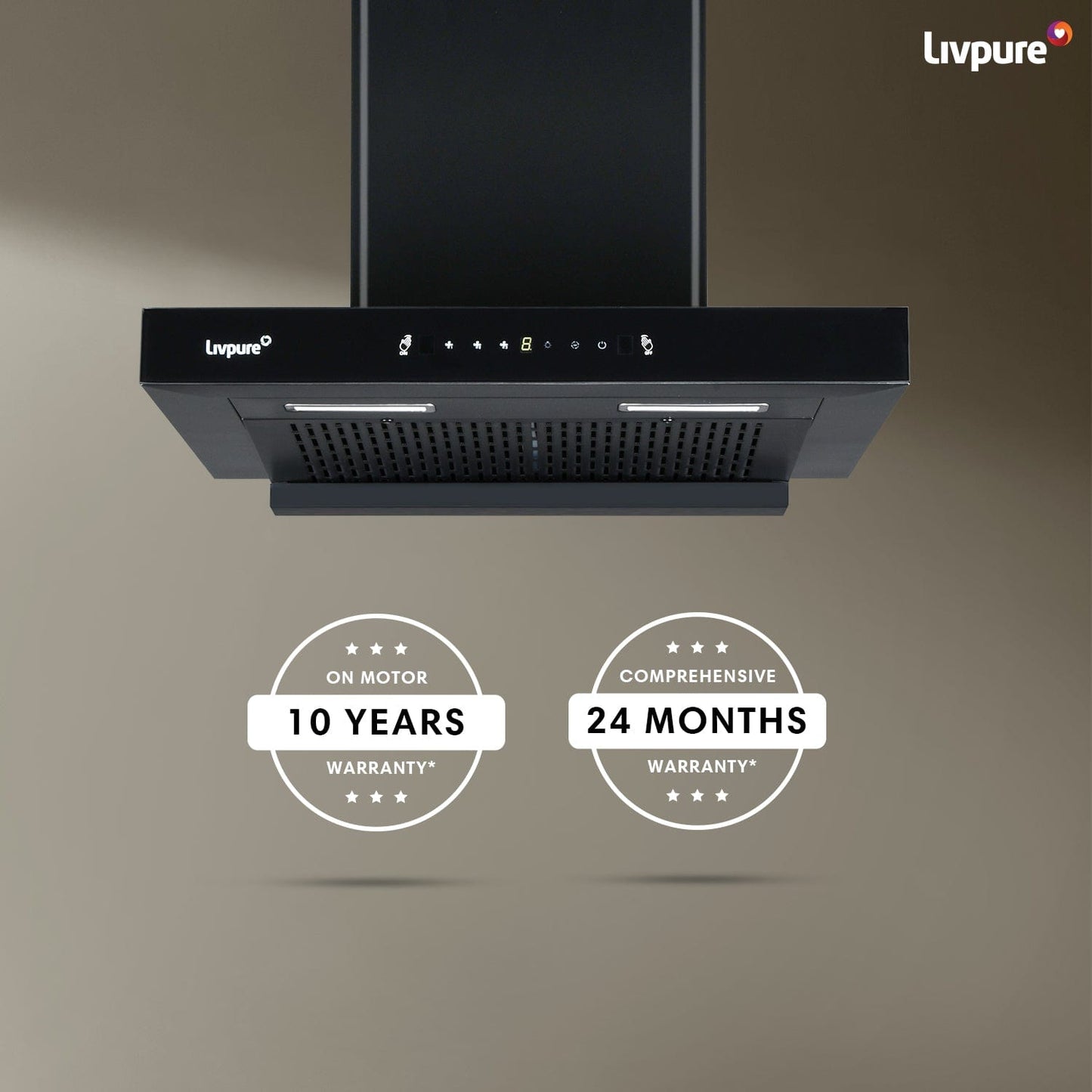 Livpure  Livpure Fenix 60 Cm 1400 m3/hr T-Shape | Filterless Auto Clean Kitchen Chimney with Oil collector