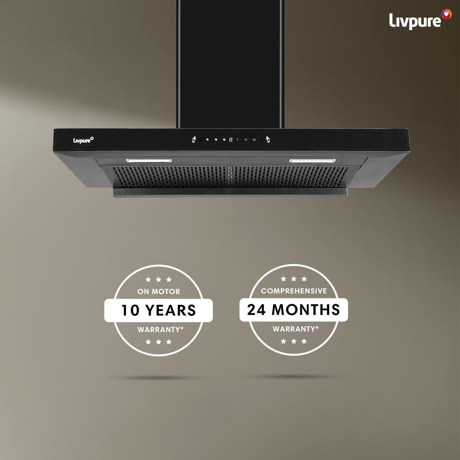 Livpure  Livpure Fenix 75 Cm 1400 m3/hr T-Shape || Filterless Auto Clean Kitchen Chimney with Oil collector