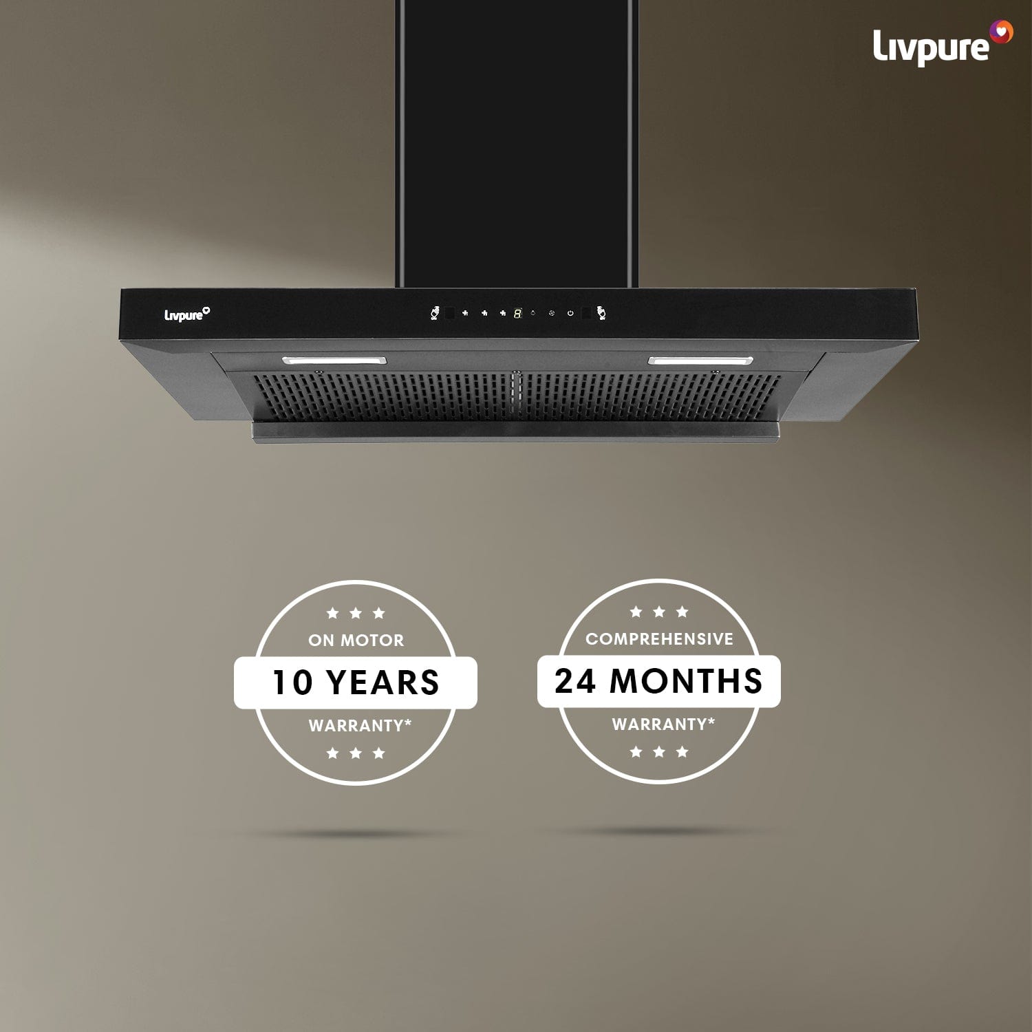 Livpure  Livpure Fenix 90 Cm 1400 m3/hr T-Shape || Filterless Auto Clean Kitchen Chimney with Oil collector