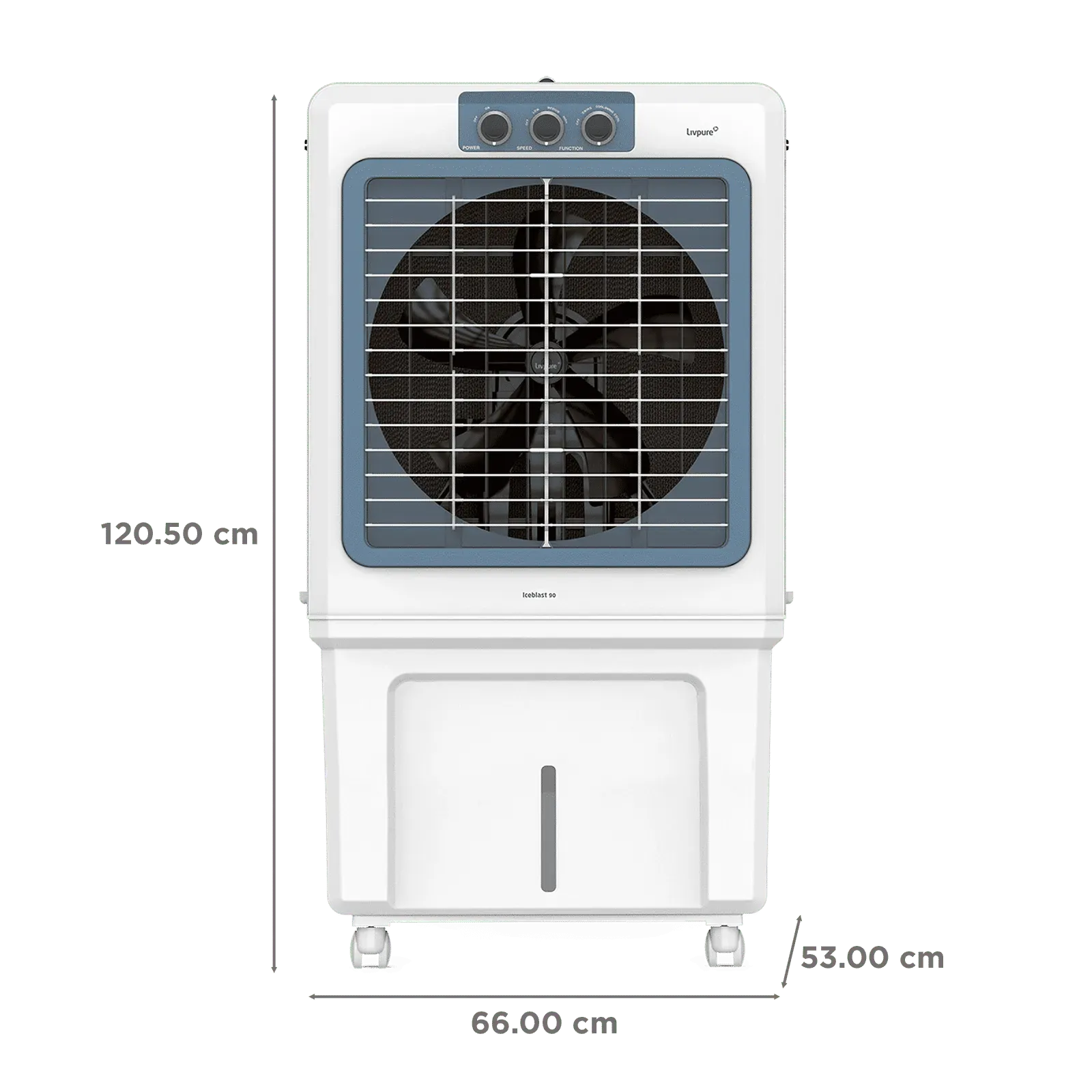 Livpure  Livpure Ice Blast 90 Litres Desert Air Cooler with Temperature Overload Protection (Inverter Compatible, White & Blue)