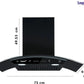 Livpure  LIVPURE LIV-ELEGA-75-BF-AUTOCLEAN Auto Clean Curved Glass 75 cm| 6 Years Motor Warranty|Heat Autoclean| Gesture Control| Baffle Filter|Powerful Suction | Low Noise Wall Mounted Black 1300 CMH Chimney