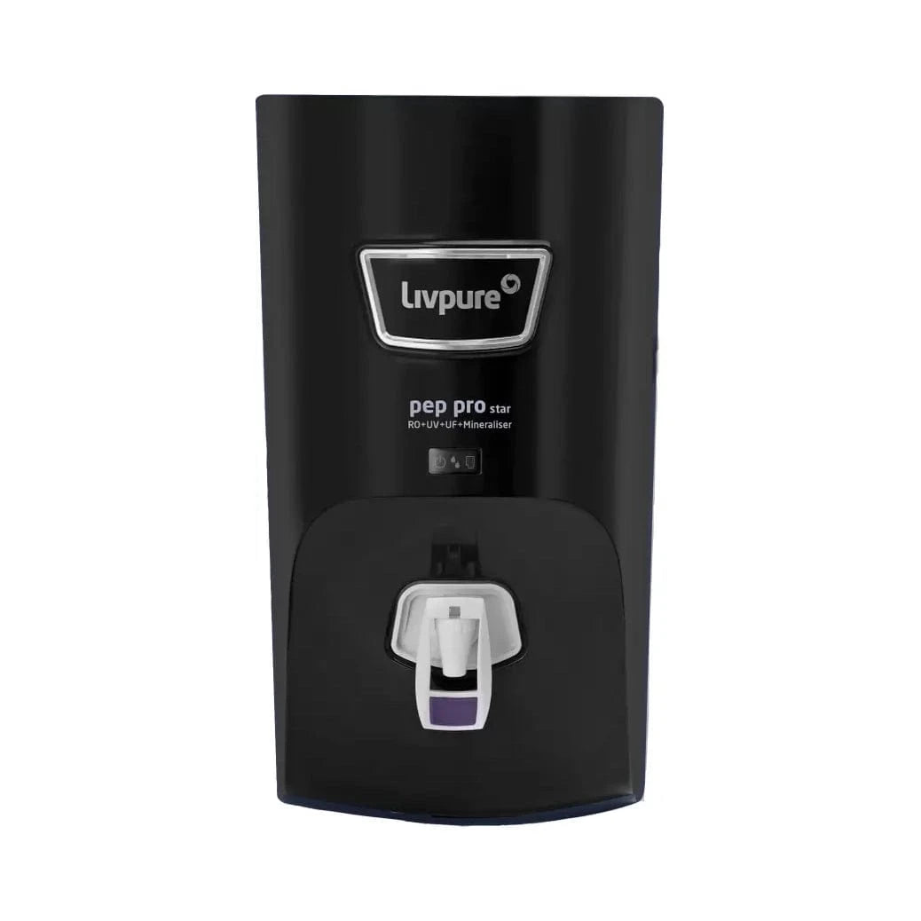 Livpure  LIVPURE LIV-PEP-PRO-STAR-BLACK 7 L RO + UV + UF + Minerals Water Purifier  (Black)