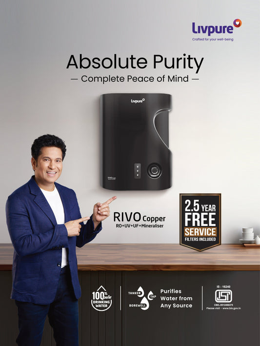 Livpure  LIVPURE LIV-RIVO | RO + UV + UF + MIN + CU | 2.5 year unlimited service