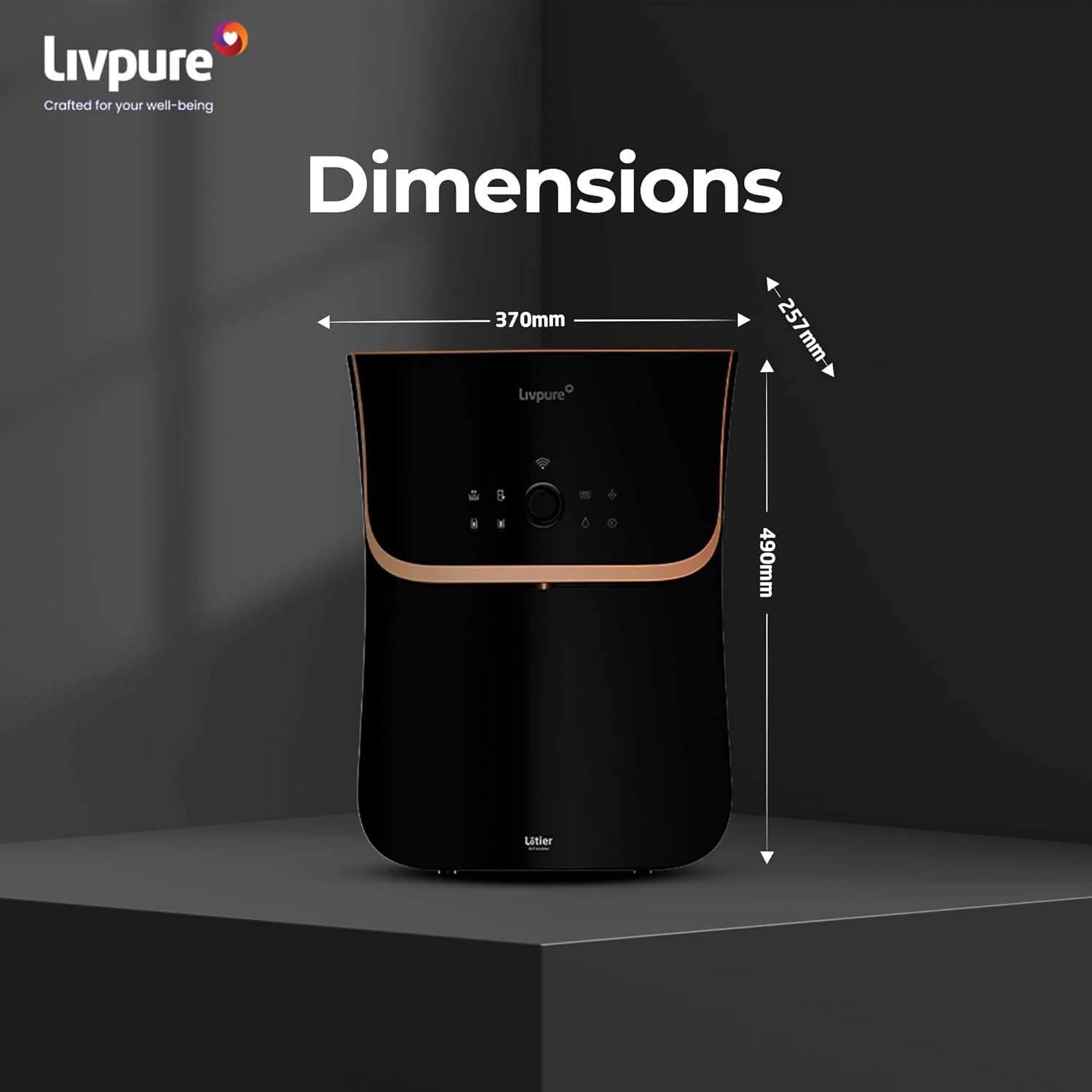 Livpure  Livpure Lotier Smart Water Purifier | WiFi Enabled, TDS Display, AIOT
