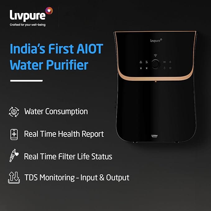 Livpure  Livpure Lotier Smart Water Purifier | WiFi Enabled, TDS Display, AIOT