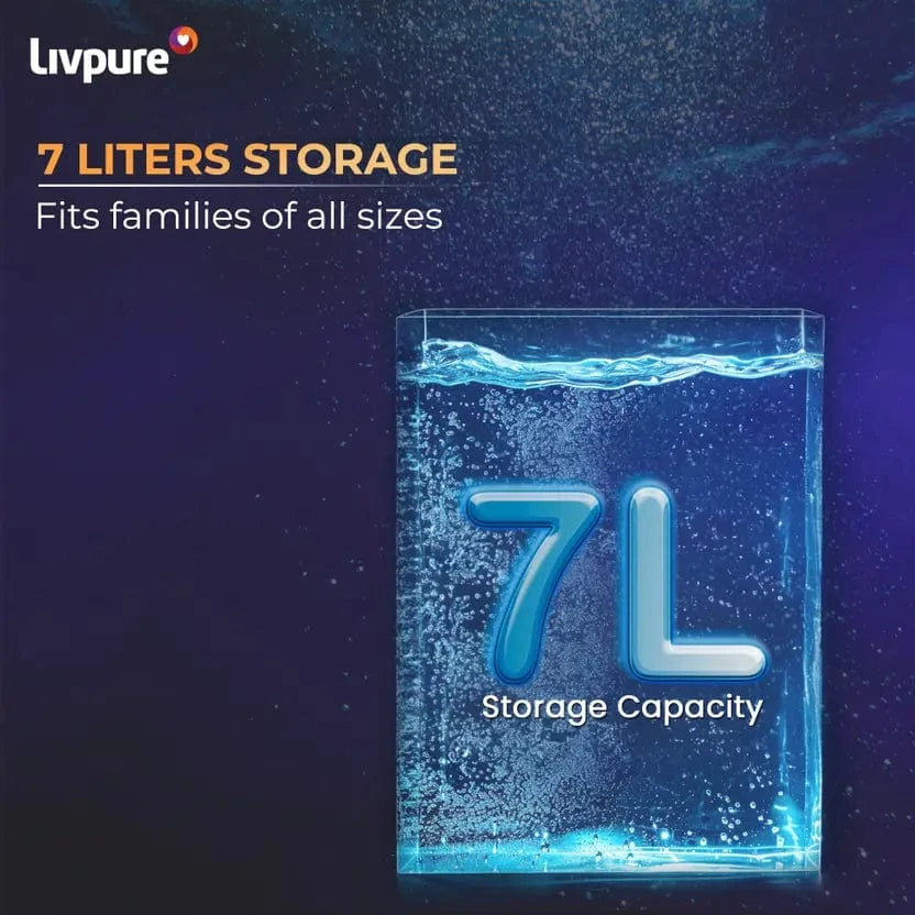 Livpure  LIVPURE Pep Lite 7 L RO + Copper Water Purifier  (Black)