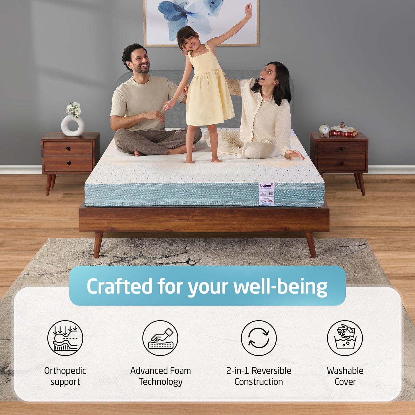 Livpure Sleep Mattress Ortho-Duos-x: Reversible HR Form Mattress