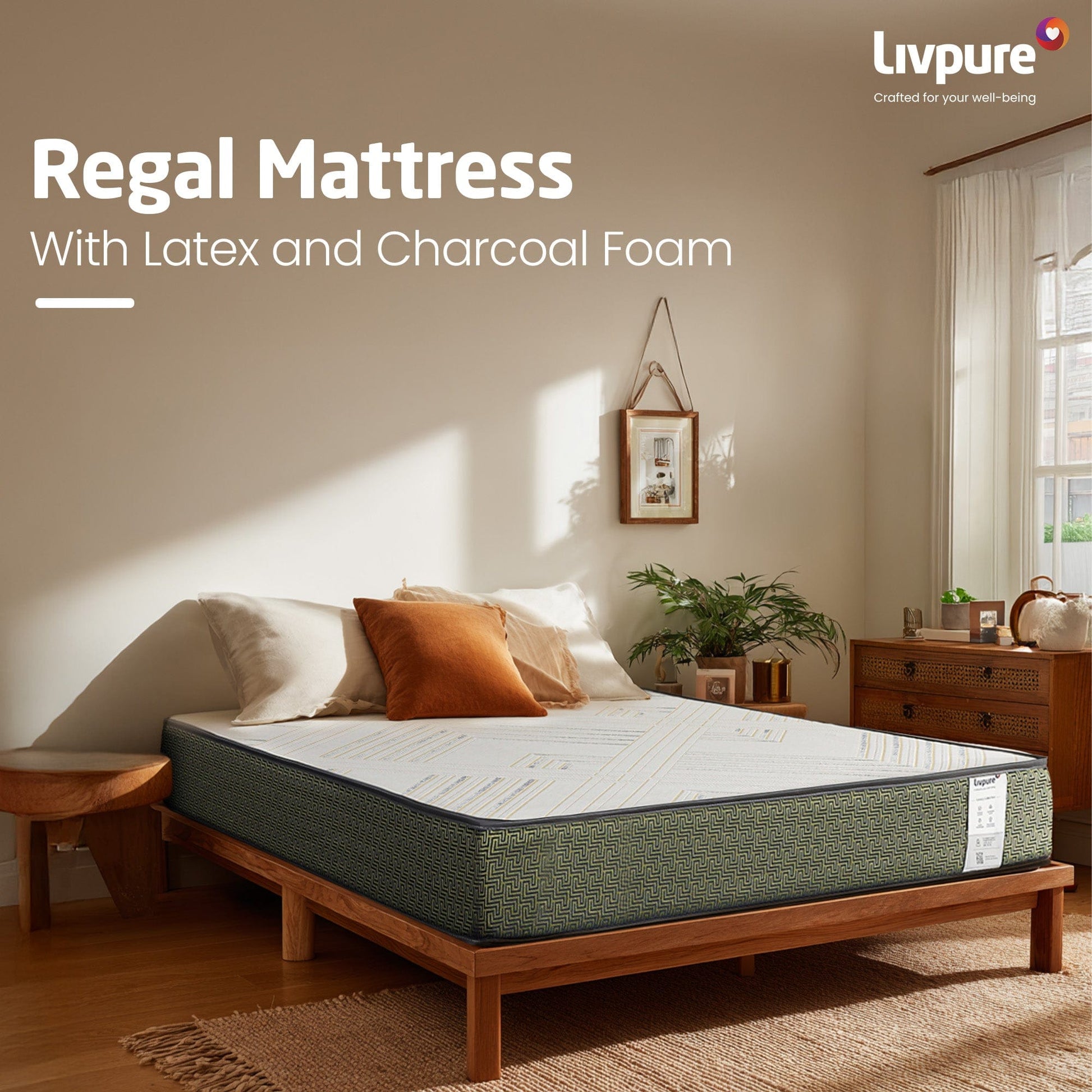 Livpure Sleep Mattress Regal: Latex + Ortho HR Foam Mattress with Bouncy Ergonomic Support