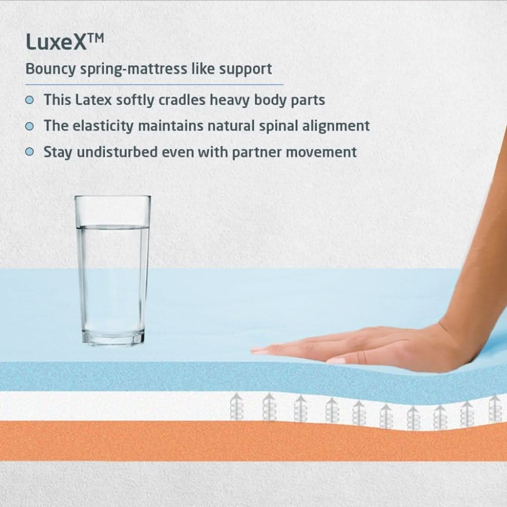 Livpure Sleep Mattress Regal: Latex + Ortho HR Foam Mattress with Bouncy Ergonomic Support