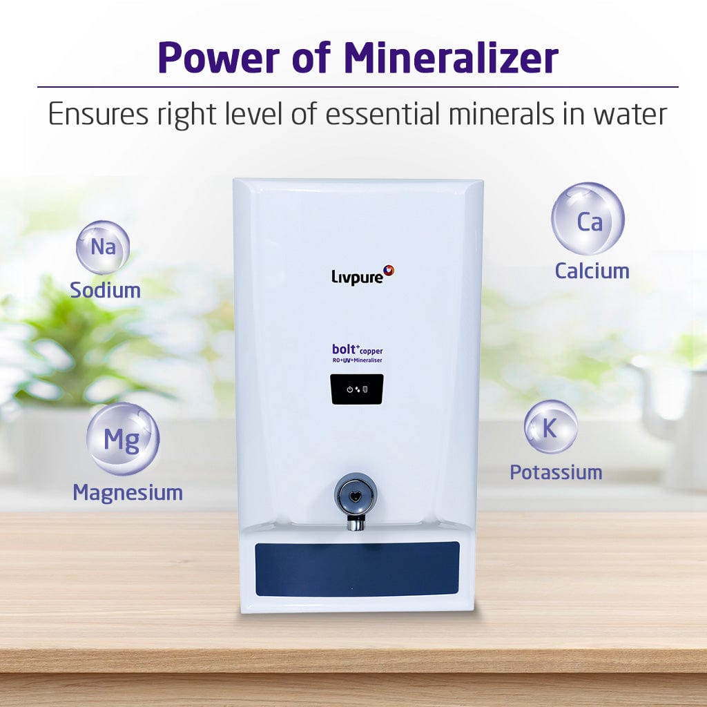 Power of Minerlizer - Bolt RO + UV Water Purifier - Livpure