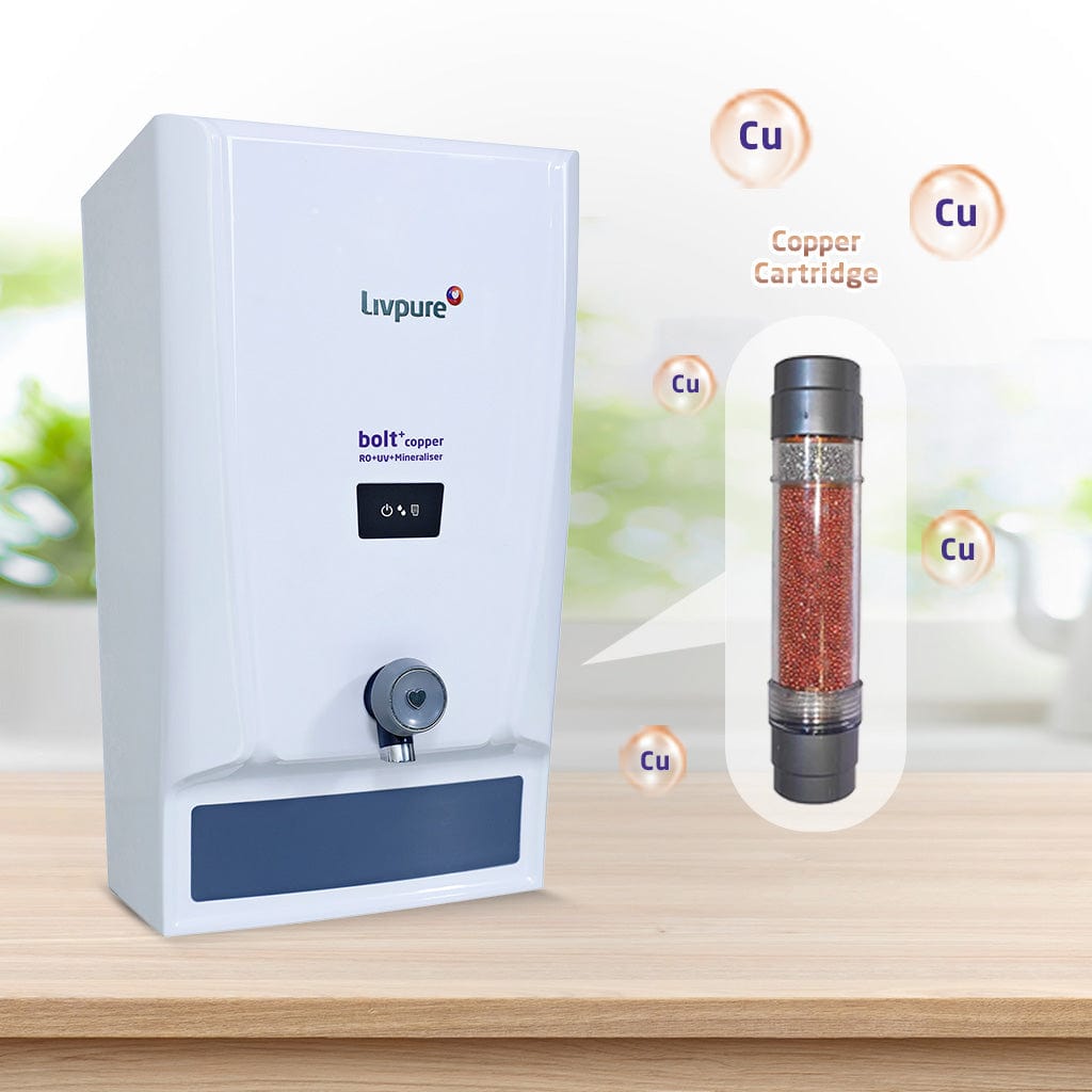 Bolt (RO+UV) Water Purifier With Coper Cartridge- Livpure 