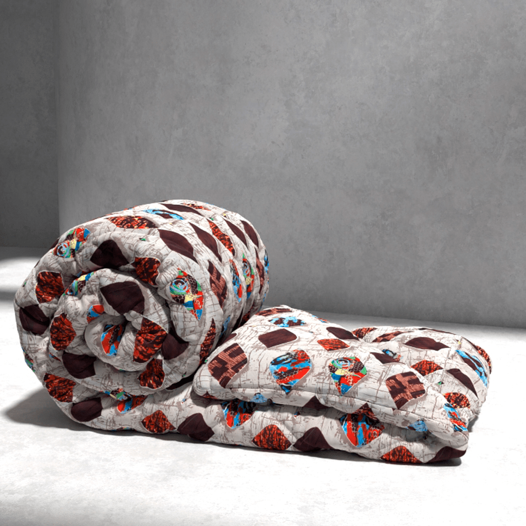 Folded Mixed Motif Pattern Printed Comforter - Livpure