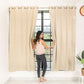 Livpure Sleep Bed & Linen Door (7 ft / 213.36 cm) / Beige / Pack of 2 Blackout Curtains (Diamond Pattern)