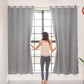 Livpure Sleep Bed & Linen Door (7 ft / 213.36 cm) / Dark Grey / Pack of 2 Blackout Curtains (Solid)