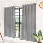 Livpure Sleep Bed & Linen Door (7 ft / 213.36 cm) / Dark Grey / Pack of 4 Blackout Curtains (Diamond Pattern)