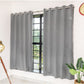 Livpure Sleep Bed & Linen Door (7 ft / 213.36 cm) / Dark Grey / Pack of 4 Blackout Curtains (Leaf Pattern)