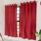 Livpure Sleep Bed & Linen Door (7 ft / 213.36 cm) / Maroon / Pack of 4 Blackout Curtains (Diamond Pattern)