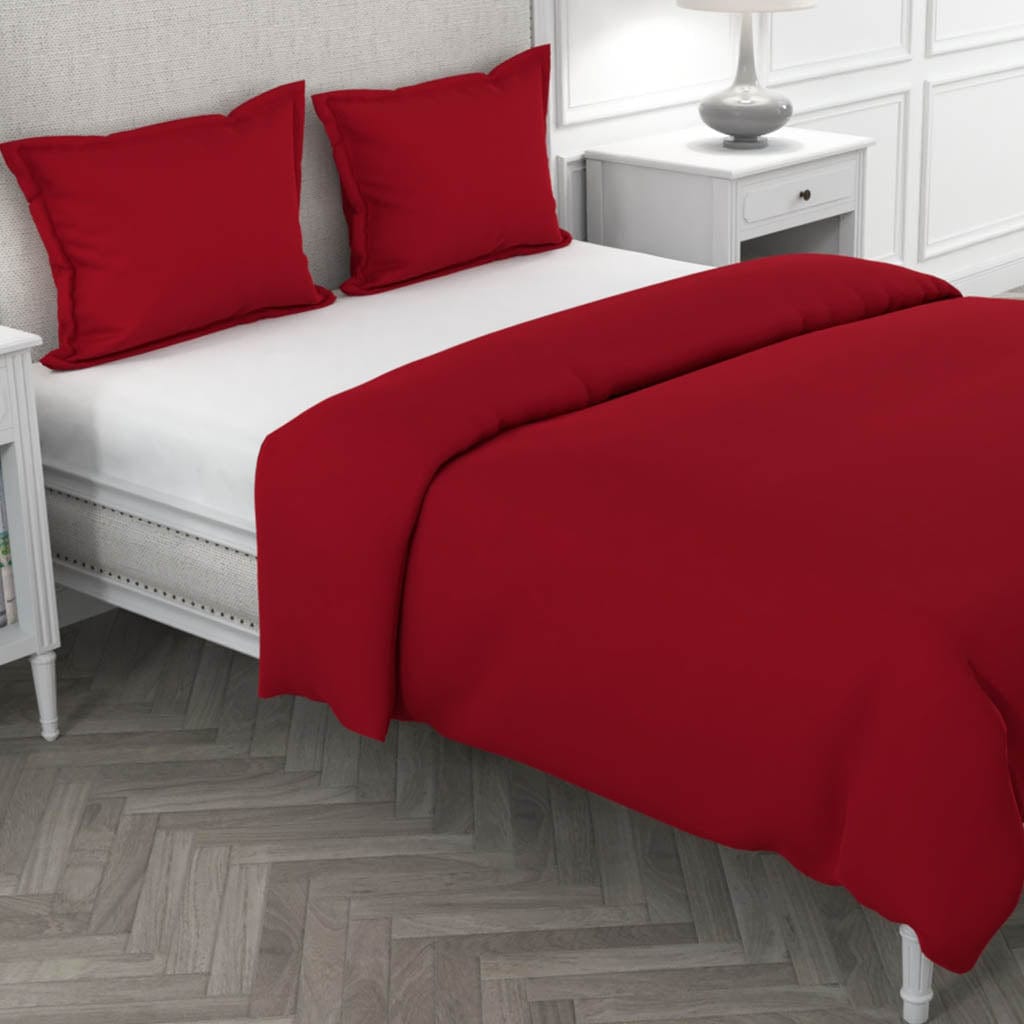 Livpure Sleep Bed & Linen Double / Maroon Microfiber Comforter/Duvet Cover