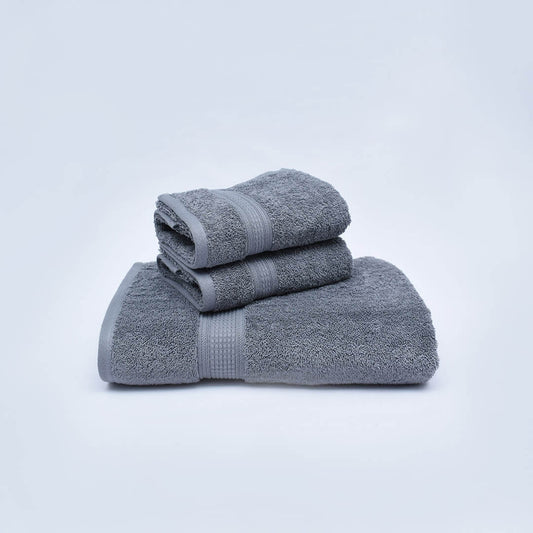 Livpure Sleep Bed & Linen Family (2 Bath Towels + 4 Hand Towels) / Charcoal Grey Premium Cotton Towels