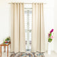 Livpure Sleep Bed & Linen Long Door (9 ft / 274.32 cm) / Beige / Pack of 2 Blackout Curtains (Solid)