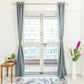 Livpure Sleep Bed & Linen Long Door   (9 ft / 274.32 cm) / Dark Grey / Pack of 4 Blackout Curtains (Diamond Pattern)