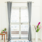 Livpure Sleep Bed & Linen Long Door (9 ft / 274.32 cm) / Dark Grey / Pack of 4 Blackout Curtains (Leaf Pattern)