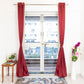 Livpure Sleep Bed & Linen Long Door   (9 ft / 274.32 cm) / Maroon / Pack of 2 Blackout Curtains (Diamond Pattern)