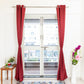 Livpure Sleep Bed & Linen Long Door (9 ft / 274.32 cm) / Maroon / Pack of 2 Blackout Curtains (Solid)