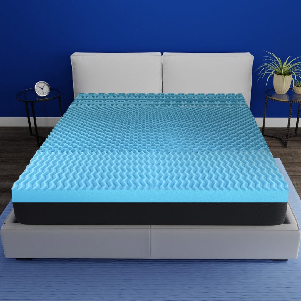 Livpure Sleep Bed & Linen Memory Foam / Queen / 60 x 72 x 2 Inch (152.4 x 182.88 x 5.08 CM) Mattress Grid Topper | 2 inch