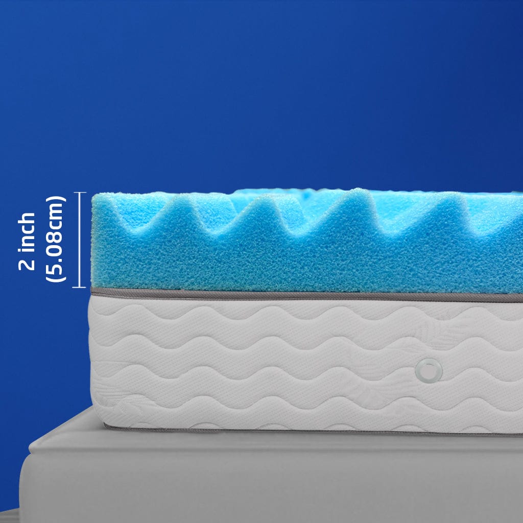 Livpure Sleep Bed & Linen Memory Foam / Twin / 48 x 72 x 2 Inch (121.92 x 198.12 x 5.08 CM) Mattress Grid Topper | 2 inch