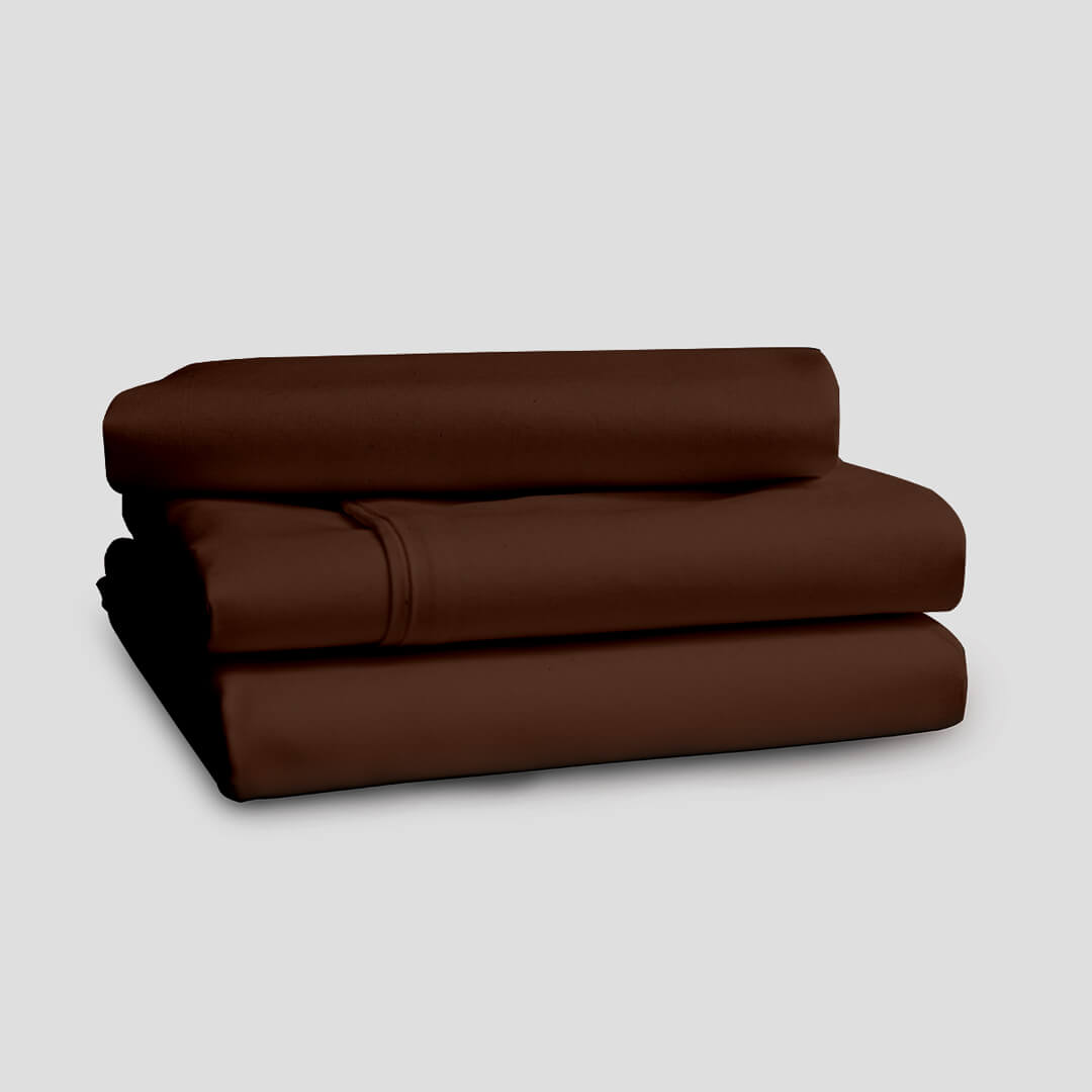 Livpure Sleep Bed & Linen Queen / Brown Microfiber Bedsheet Set