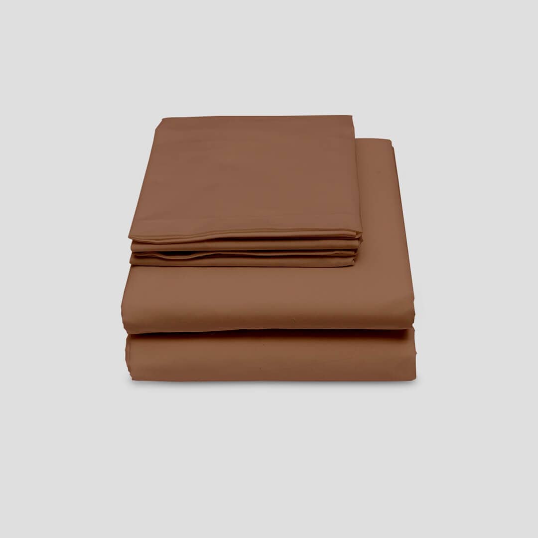 Livpure Sleep Bed & Linen Queen / Mocha Brown Premium Cotton Bedsheet Set