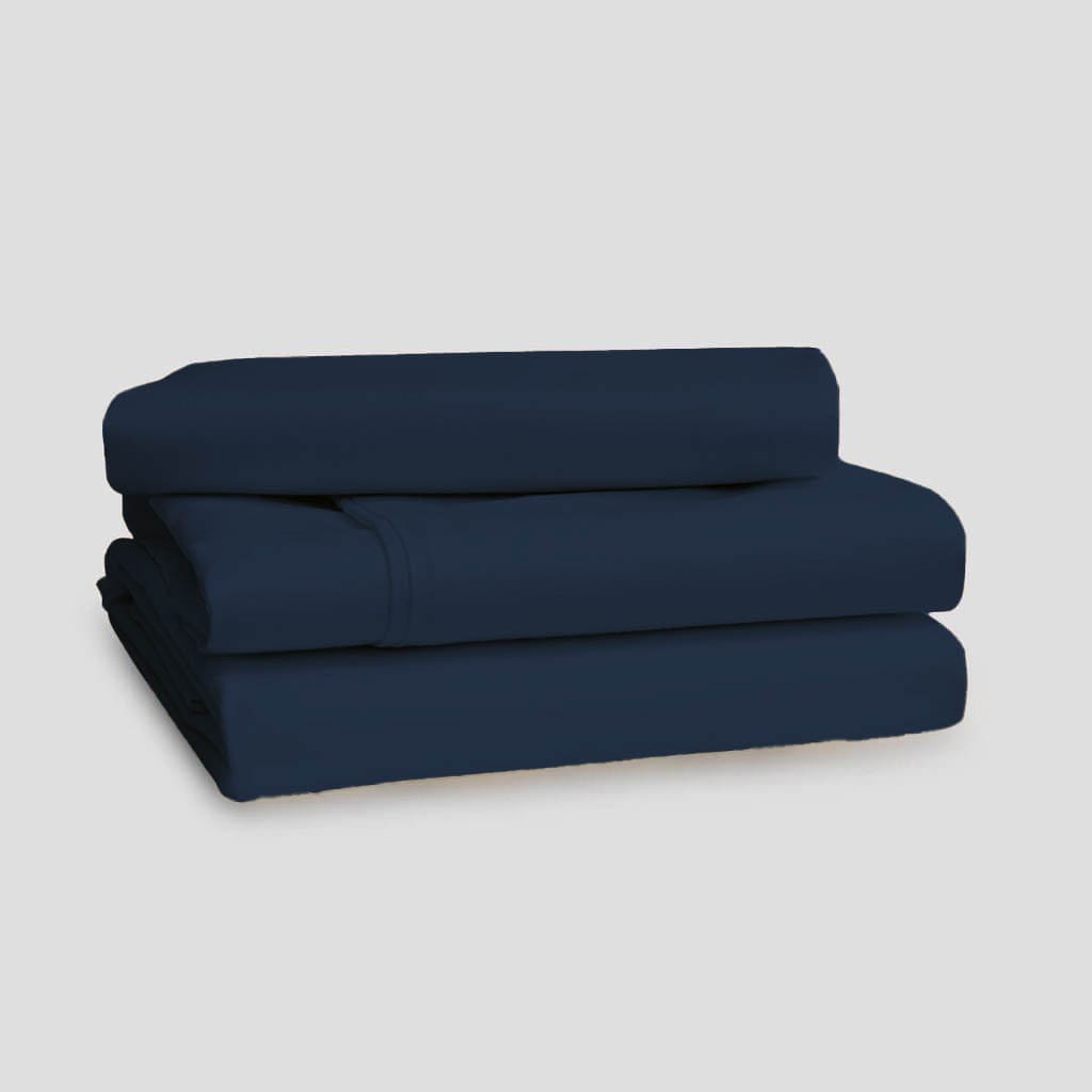 Livpure Sleep Bed & Linen Queen / Navy Blue Microfiber Bedsheet Set