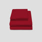 Livpure Sleep Bed & Linen Queen / Red Premium Cotton Fitted Bedsheet Set