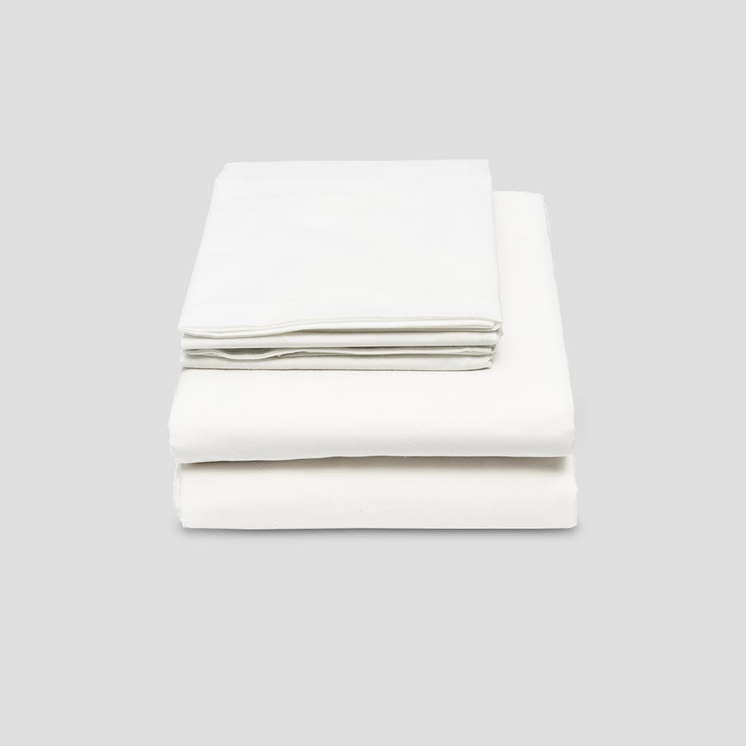 Livpure Sleep Bed & Linen Queen / White Premium Cotton Bedsheet Set