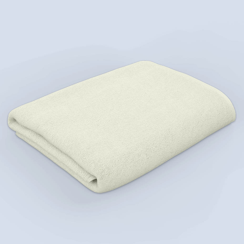 Livpure Sleep Bed & Linen Single (2 Bath Towels) / Ivory white Premium Cotton Towels