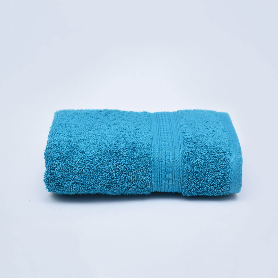 Livpure Sleep Bed & Linen Single (2 Bath Towels) / Medetarian Blue Premium Cotton Towels