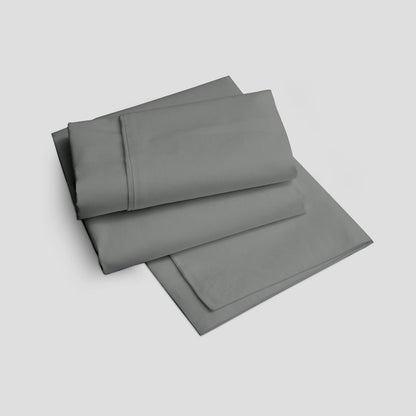 Livpure Sleep Bed & Linen Single / Grey Premium Cotton Fitted Bedsheet Set