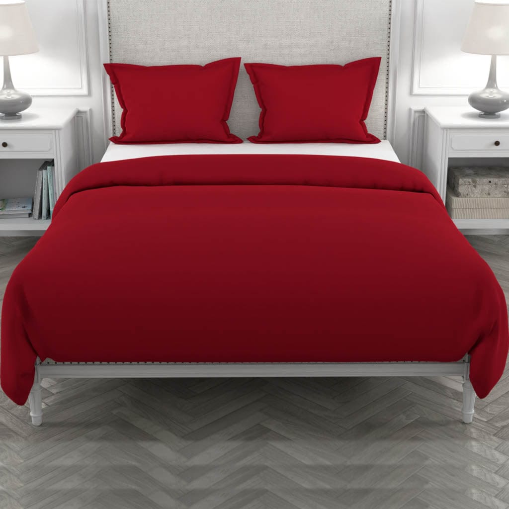 Livpure Sleep Bed & Linen Single / Maroon Microfiber Comforter/Duvet Cover