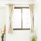 Livpure Sleep Bed & Linen Window (5 ft / 152.4 cm) / Beige / Pack of 2 Blackout Curtains (Leaf Pattern)