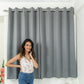 Livpure Sleep Bed & Linen Window (5 ft / 152.4 cm) / Dark Grey / Pack of 1 Blackout Curtains (Solid)