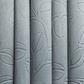 Livpure Sleep Bed & Linen Window (5 ft / 152.4 cm) / Dark Grey / Pack of 4 Blackout Curtains (Leaf Pattern)